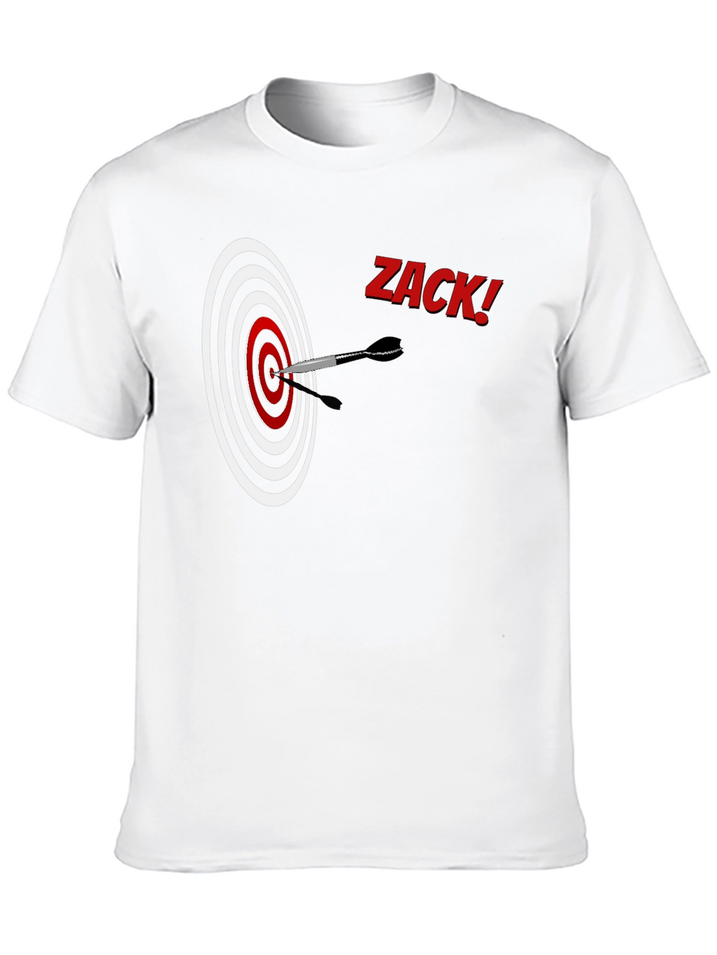 Zack! Target T-Shirt Dartboard Novelty Tee
