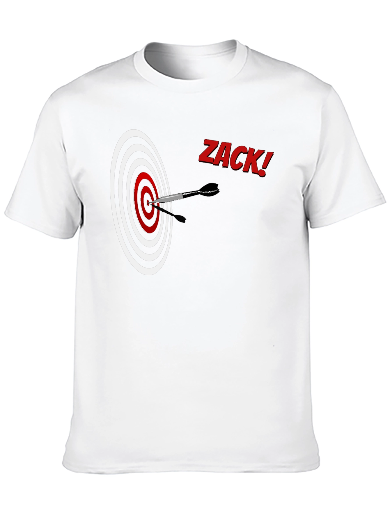 Zack! Target T-Shirt Dartboard Novelty Tee