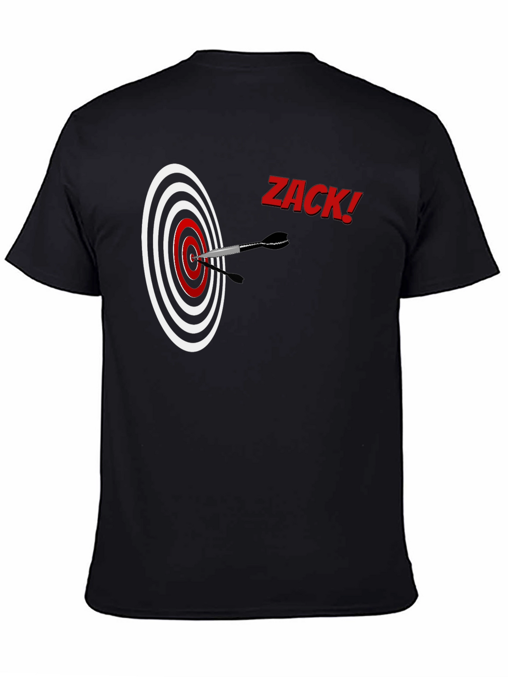 Zack! Target T-Shirt Dartboard Novelty Tee