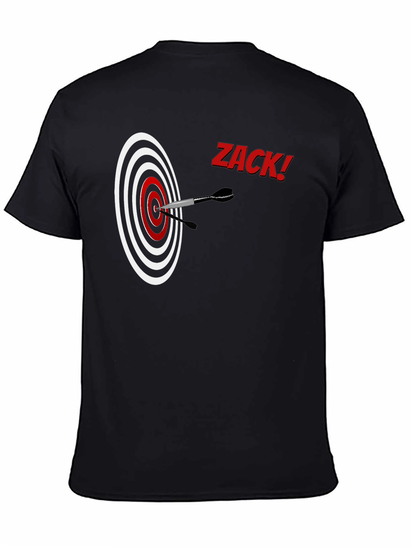 Zack! Target T-Shirt Dartboard Novelty Tee