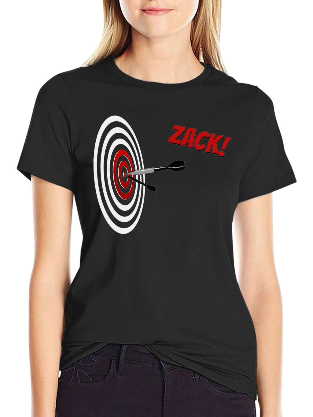 Zack! Target T-Shirt Dartboard Novelty Tee