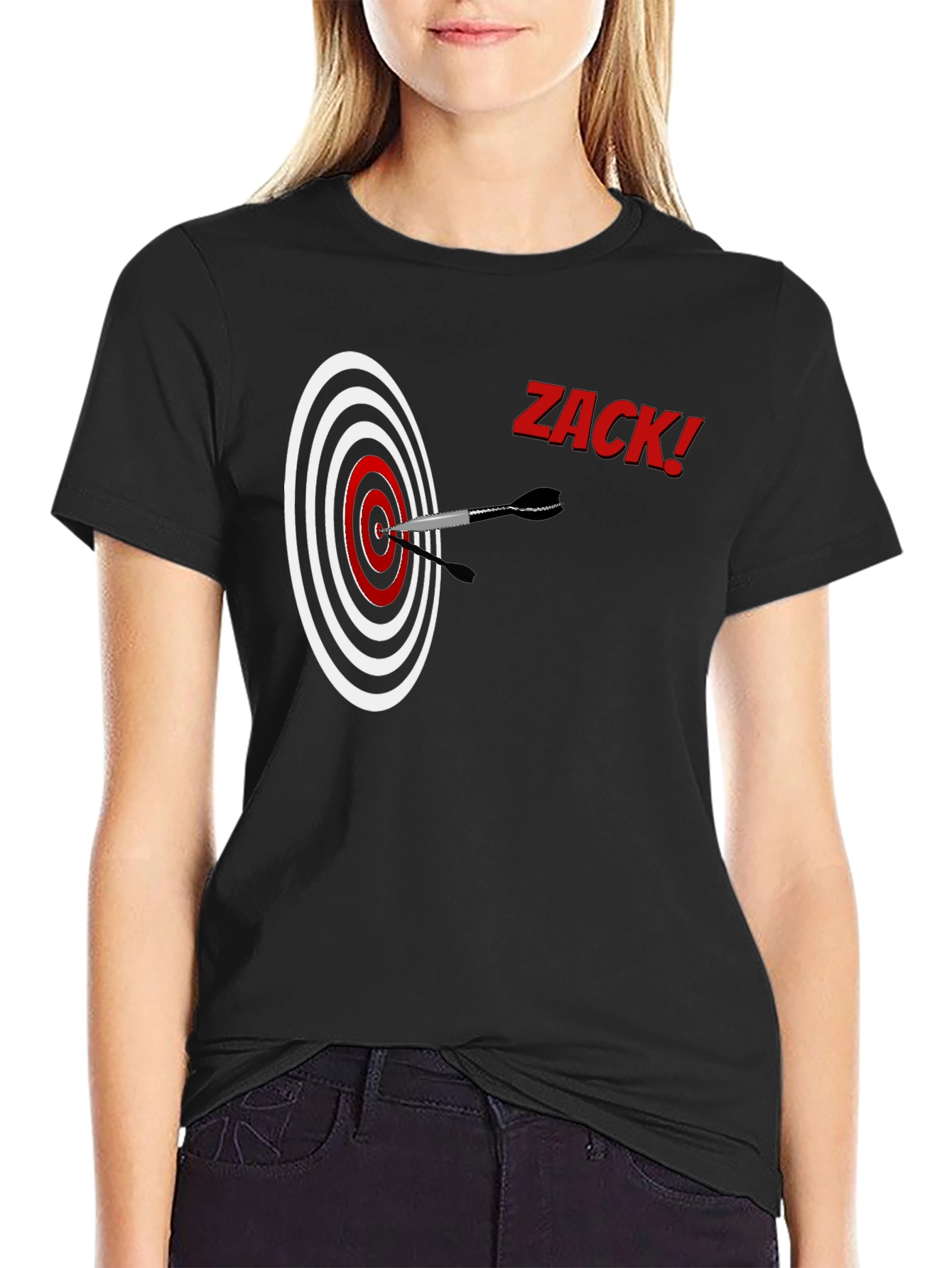 Zack! Target T-Shirt Dartboard Novelty Tee