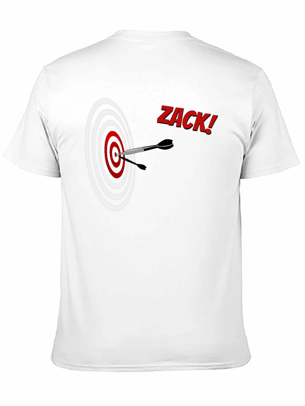 Zack! Target T-Shirt Dartboard Novelty Tee