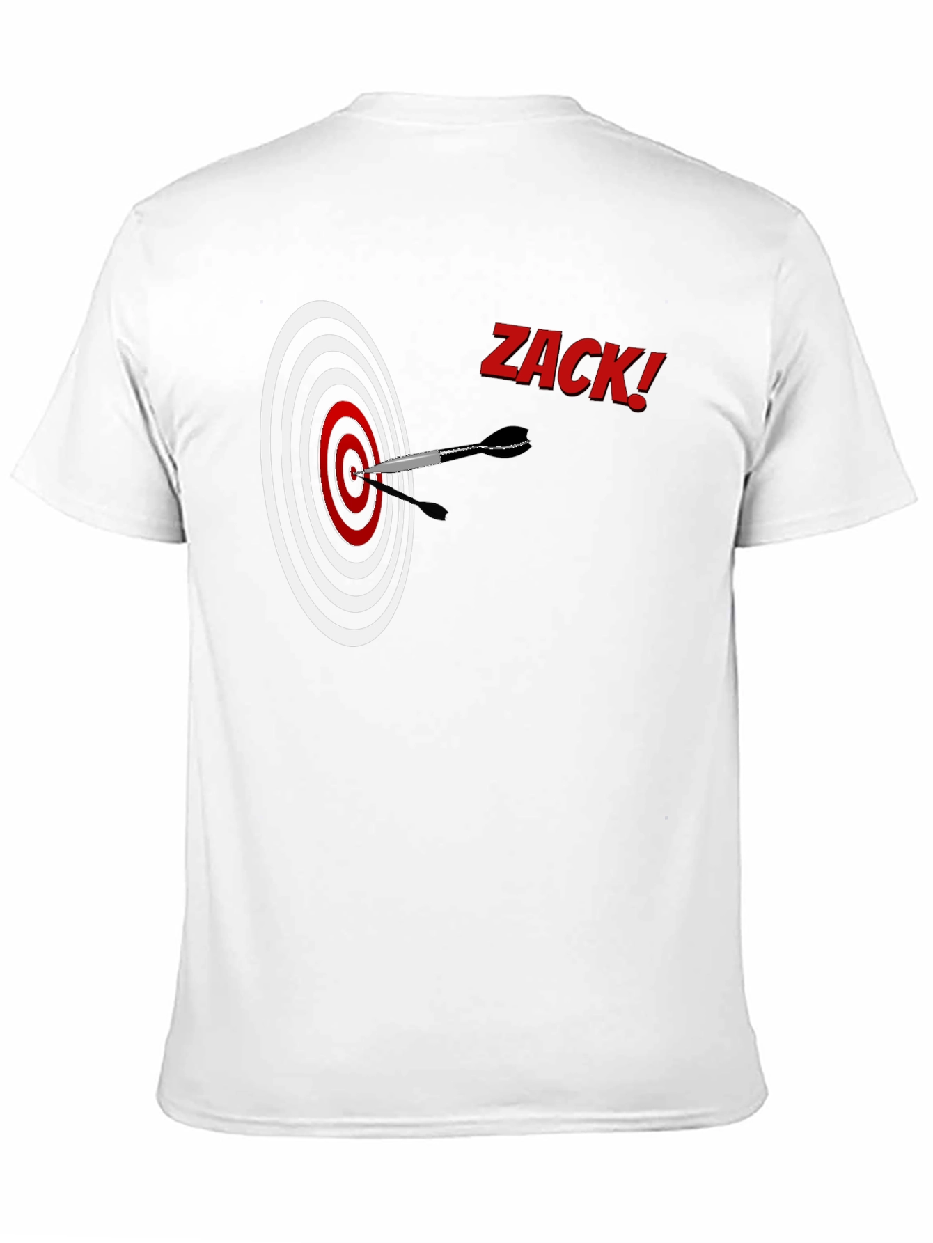 Zack! Target T-Shirt Dartboard Novelty Tee