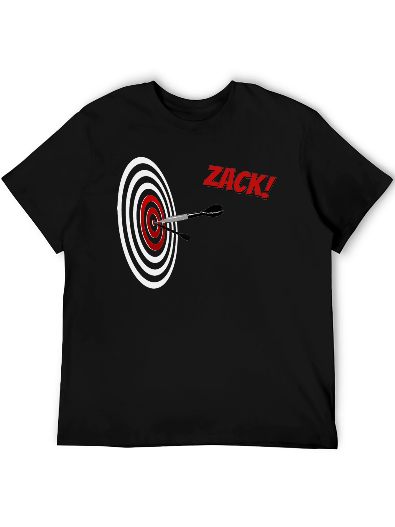 Zack! Target T-Shirt Dartboard Novelty Tee