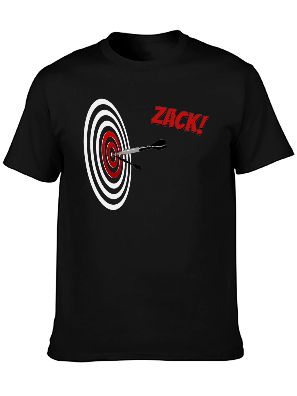 Zack! Target T-Shirt Dartboard Novelty Tee