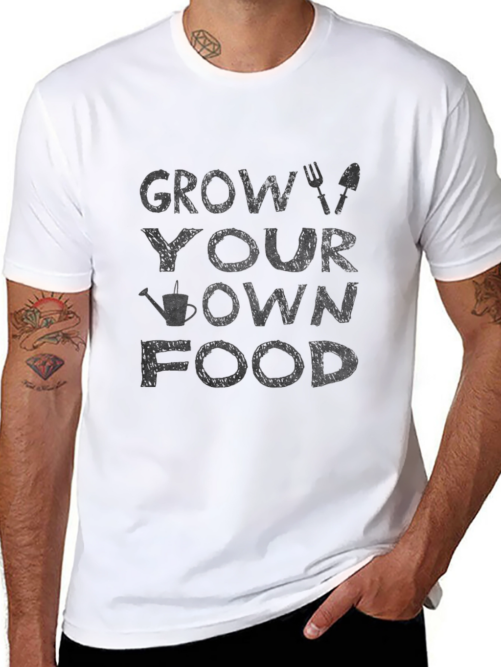Grow Your Own Food Black T-Shirt