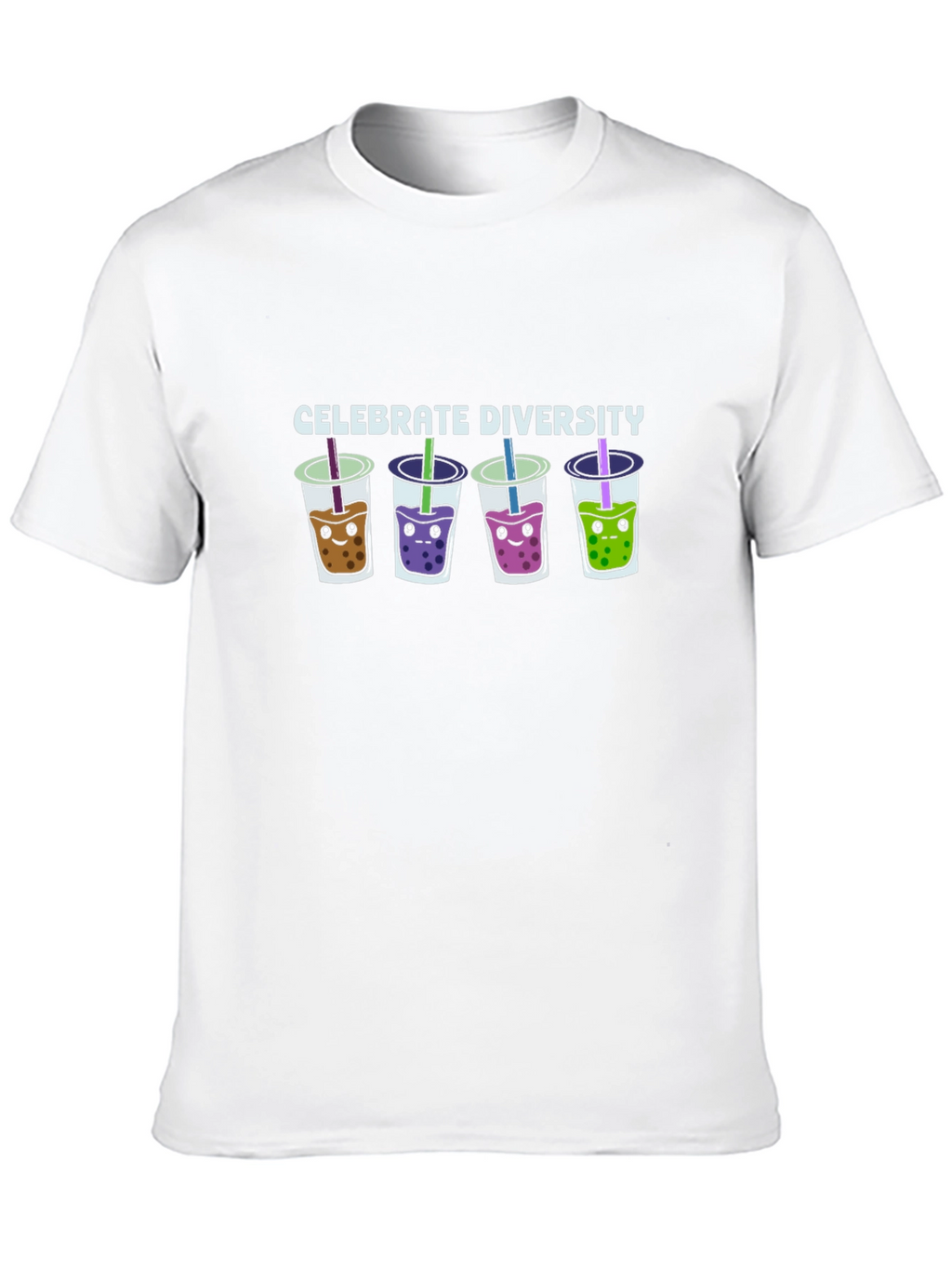 Celebrate Diversity Bubble Tea Graphic T-Shirt