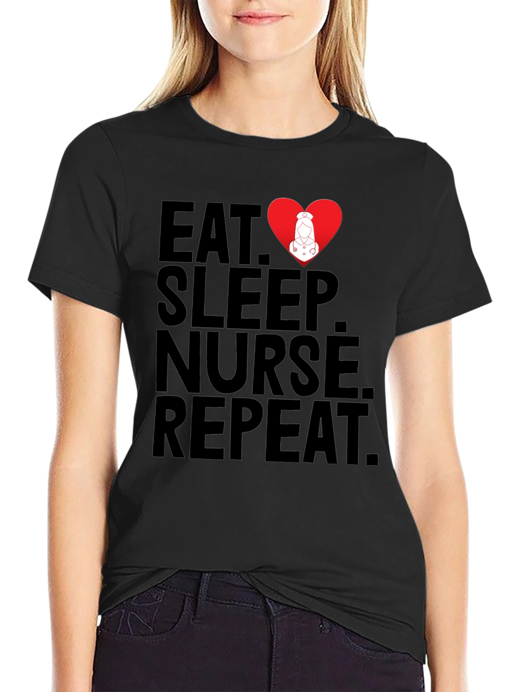 Eat Sleep Nurse Repeat T-Shirt - Medical Profession Apparel