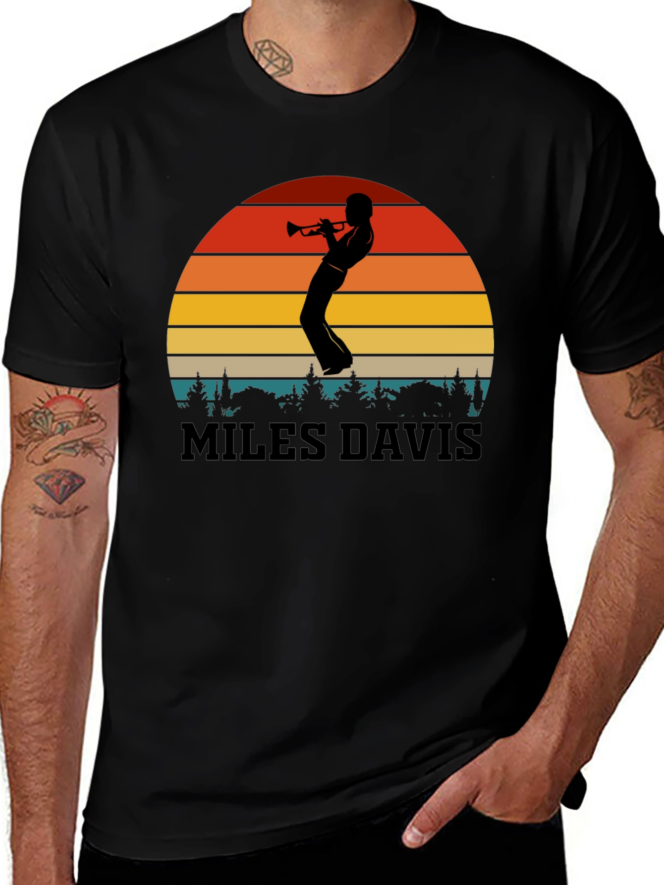 Miles Davis Sunset T-Shirt | Jazz Music Tee