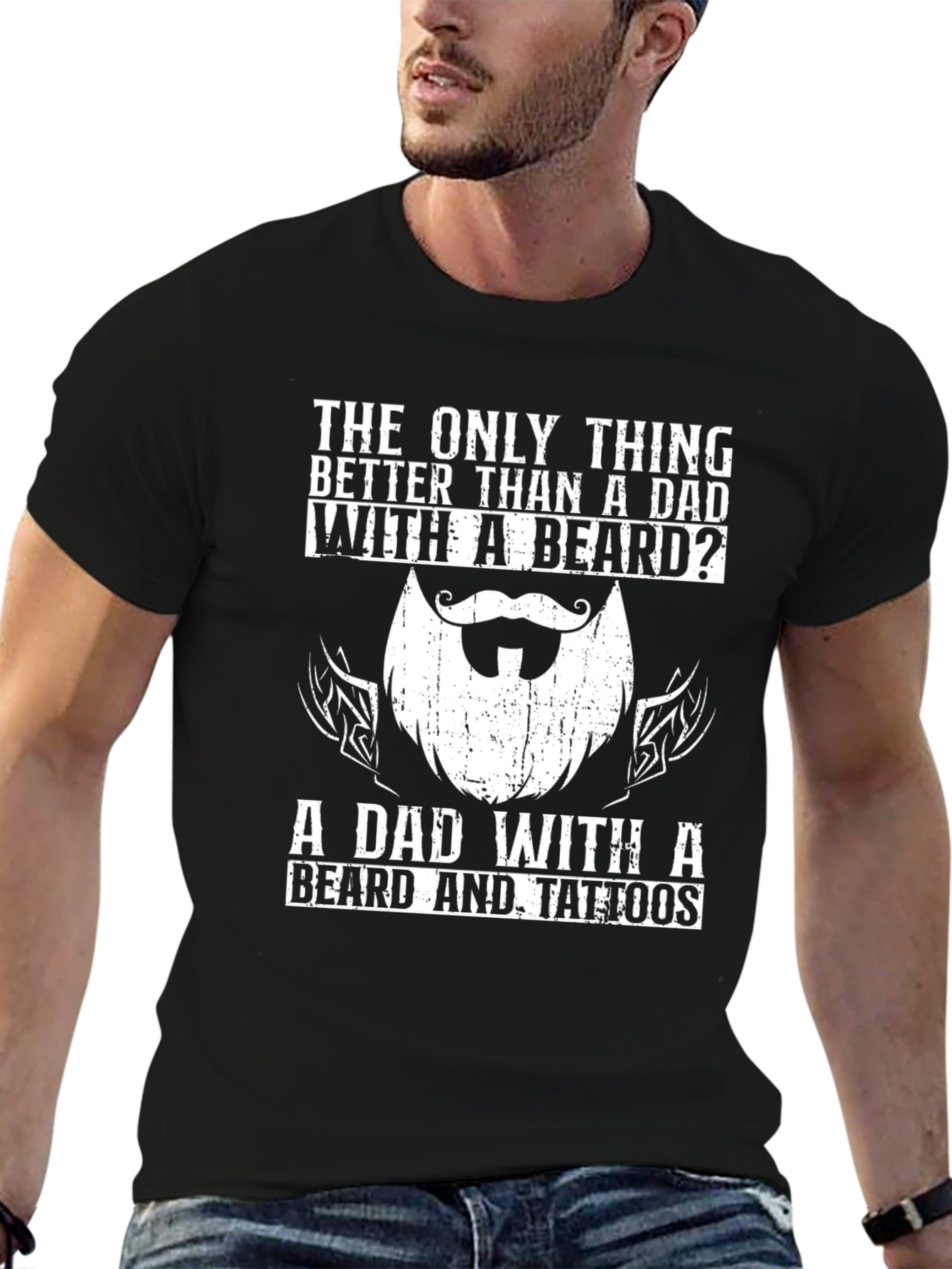 Dad Beard & Tattoos Graphic T-Shirt
