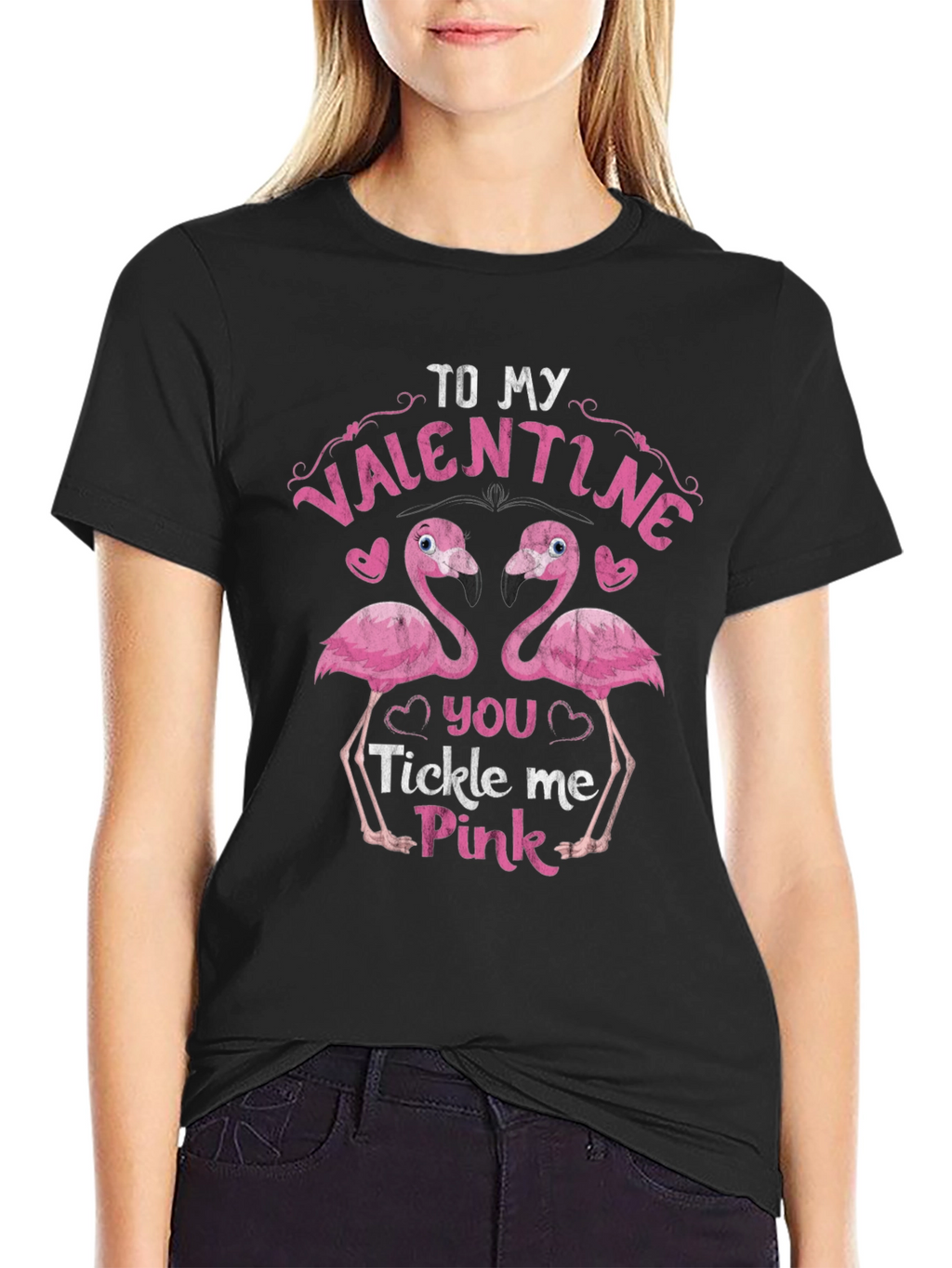 Valentine Flamingo Tee - Tickle Me Pink!