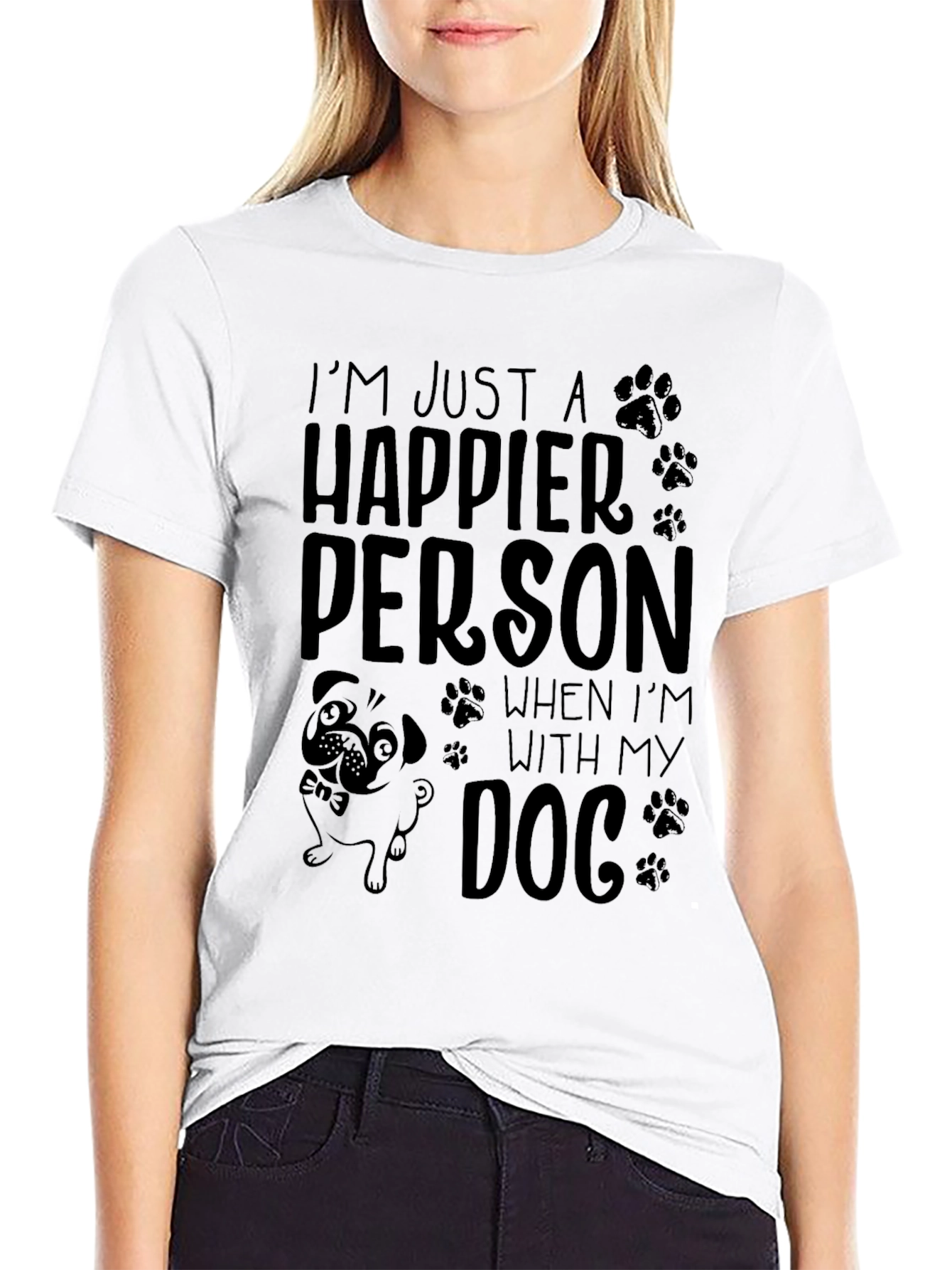Happier Person Dog T-Shirt