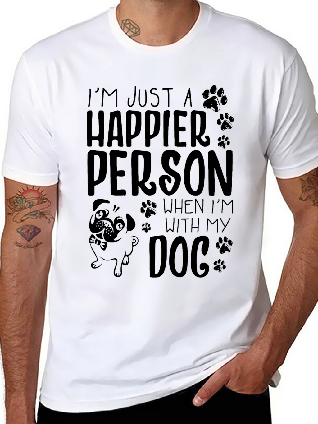 Happier Person Dog T-Shirt