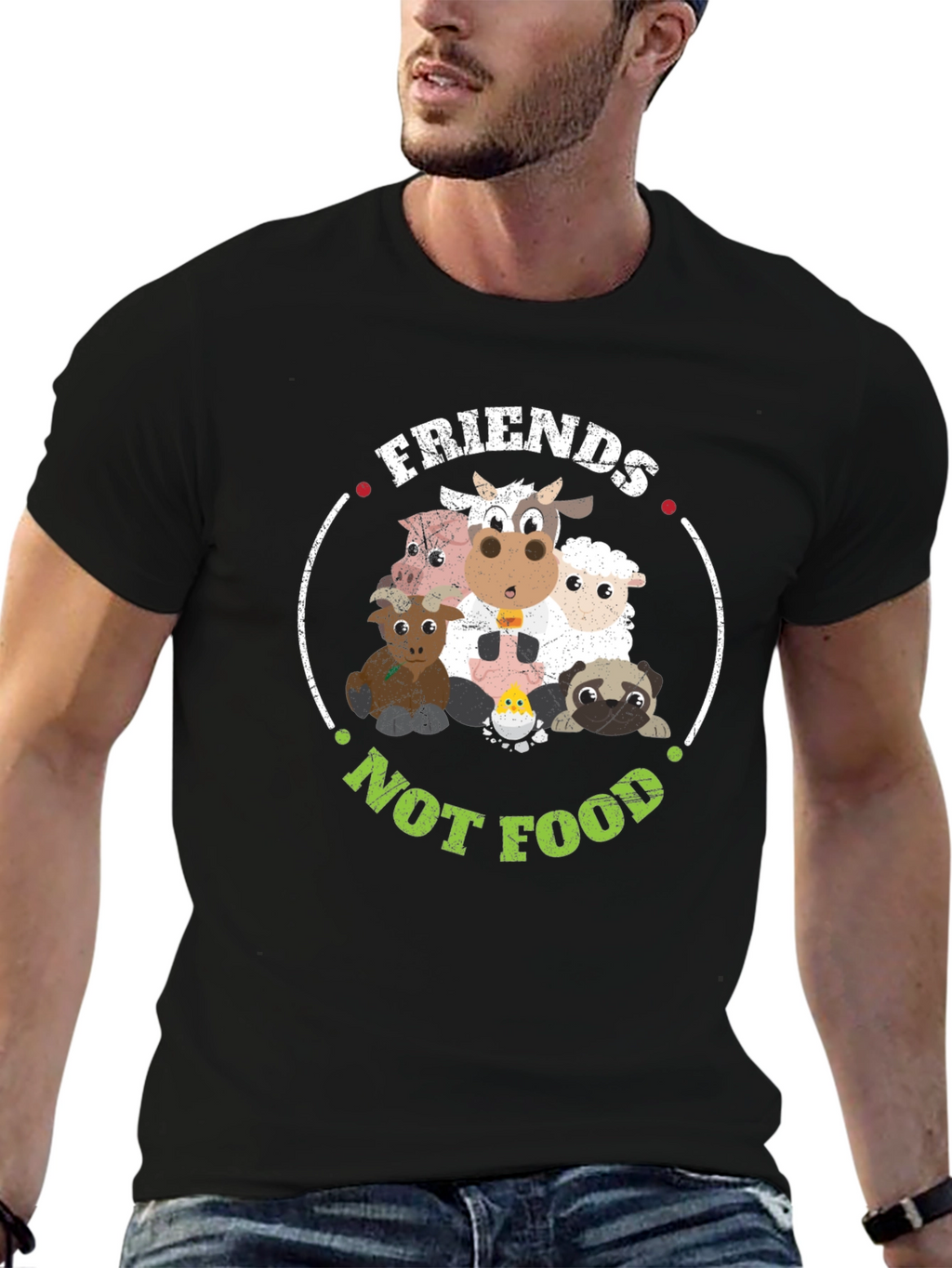 Friends Not Food Vegan Graphic T-Shirt