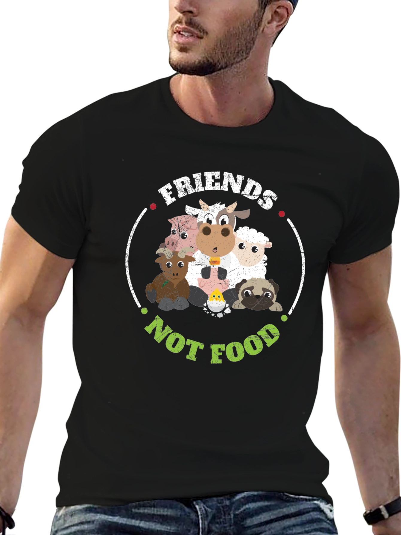 Friends Not Food Vegan Graphic T-Shirt