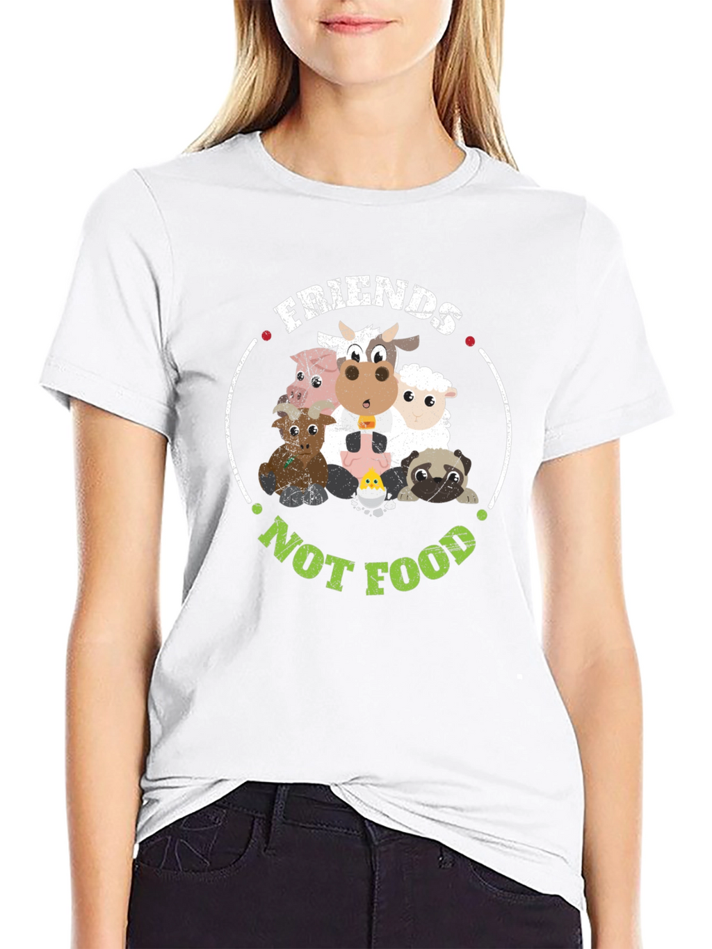 Friends Not Food Vegan Graphic T-Shirt