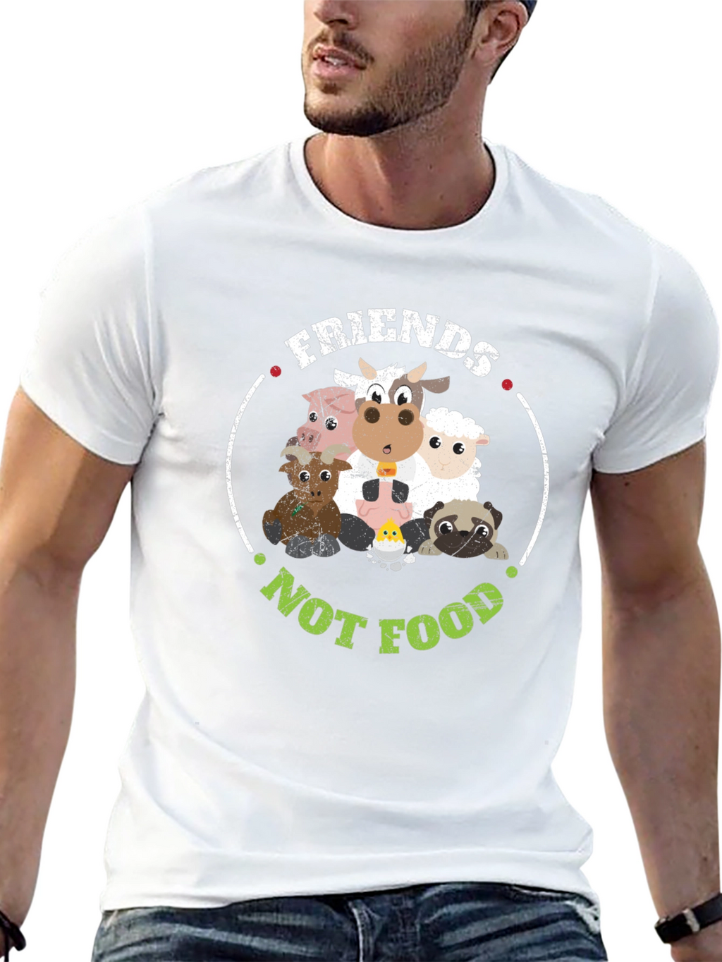 Friends Not Food Vegan Graphic T-Shirt