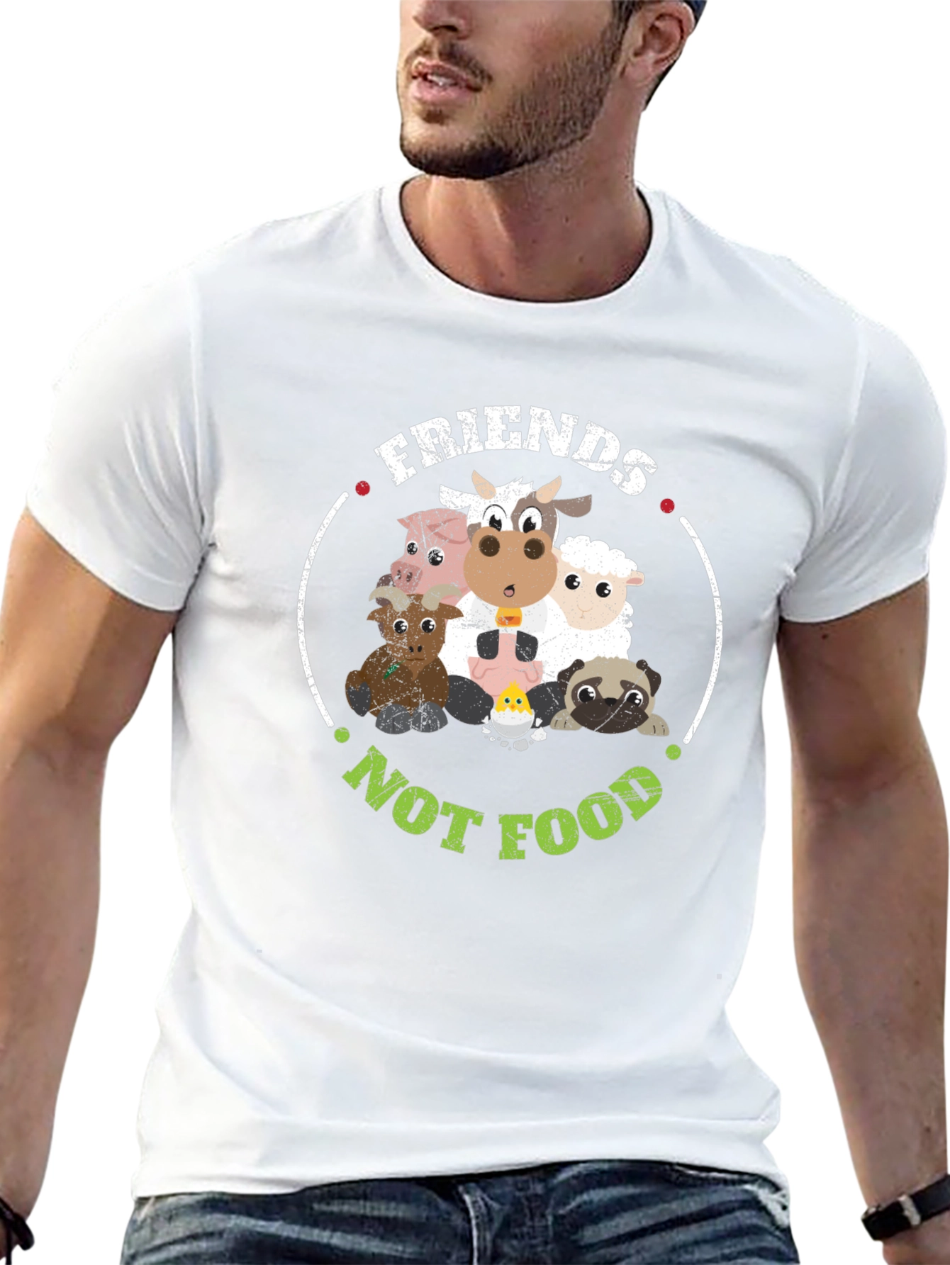Friends Not Food Vegan Graphic T-Shirt