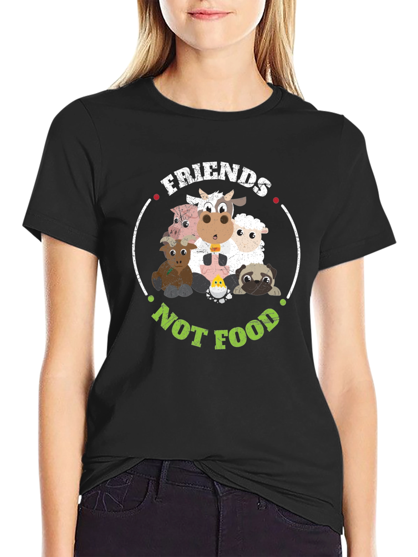 Friends Not Food Vegan Graphic T-Shirt