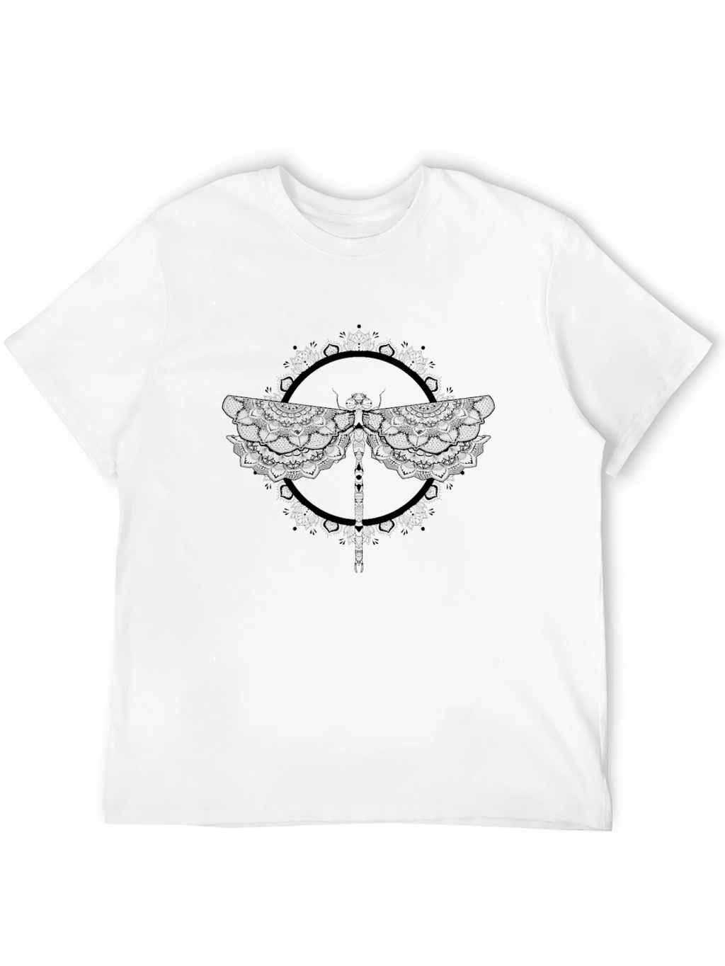 Black Dragonfly Graphic T-Shirt for Men