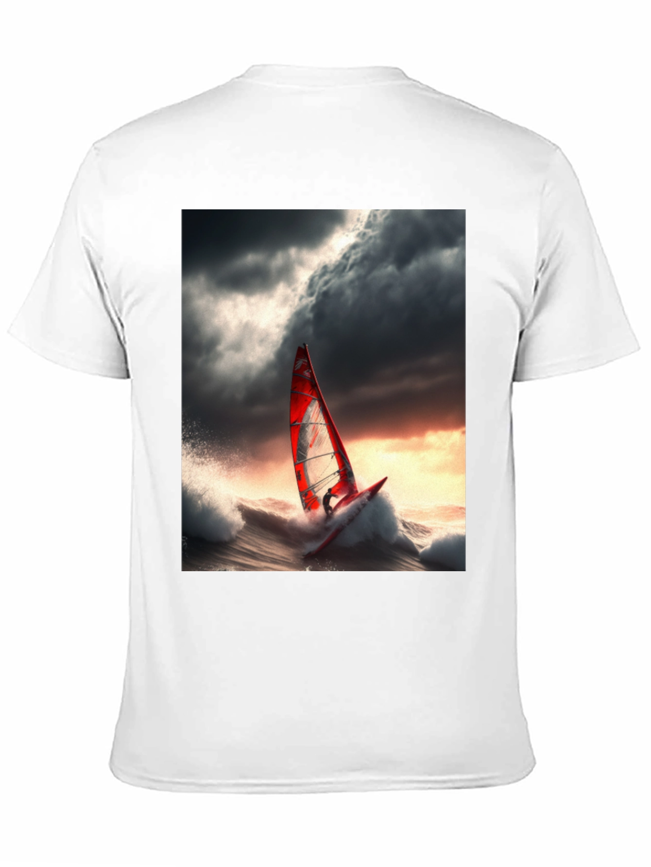 Windsurfer Graphic Tee - Stormy Sea Adventure