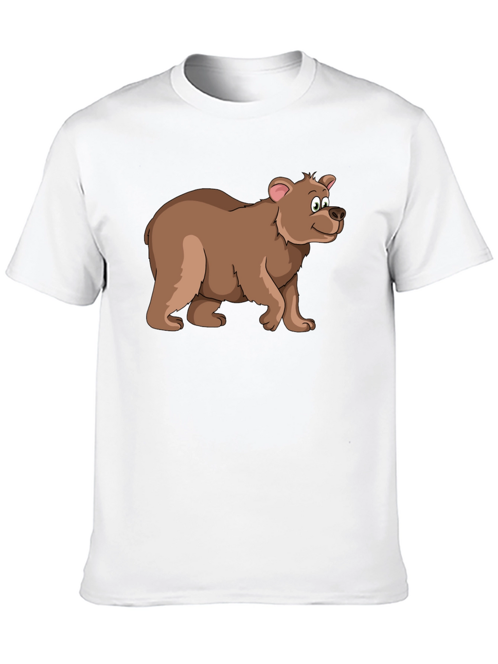 Cartoon Bear Black T-Shirt - Fun Animal Graphic Tee