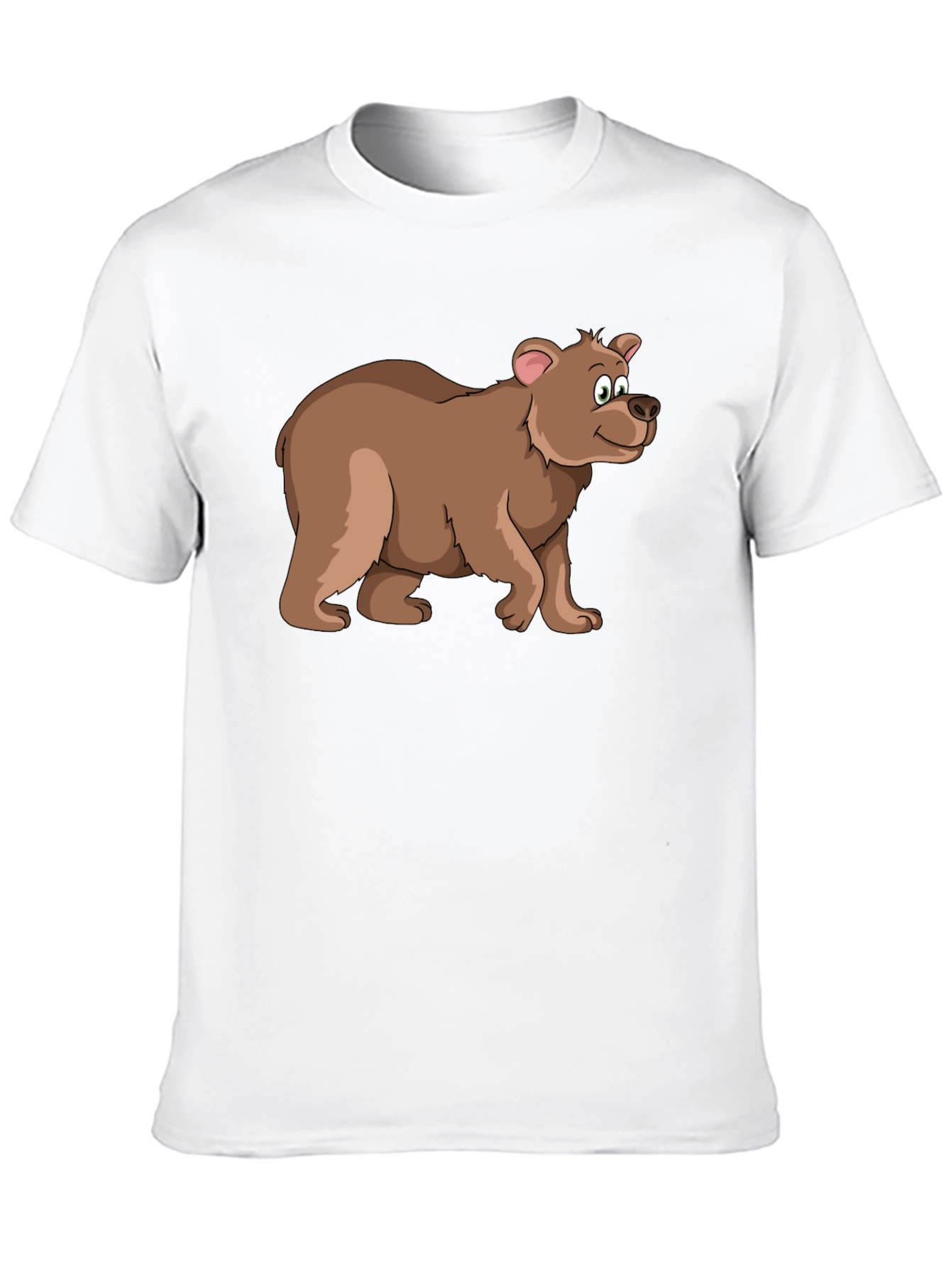 Cartoon Bear Black T-Shirt - Fun Animal Graphic Tee