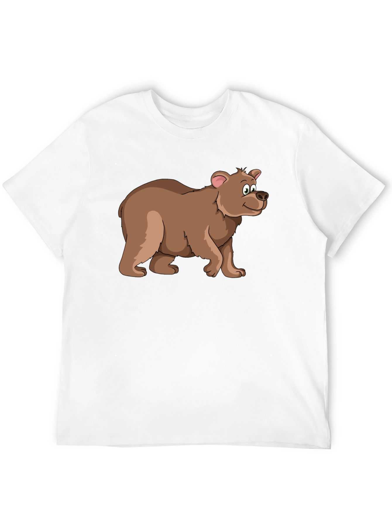 Cartoon Bear Black T-Shirt - Fun Animal Graphic Tee