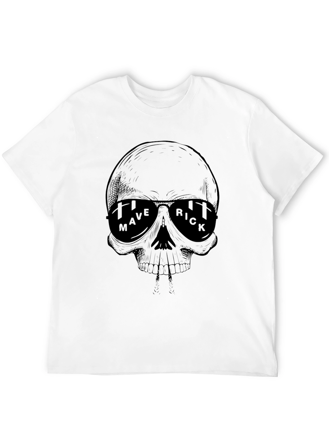 Maverick Skull Graphic Black T-Shirt