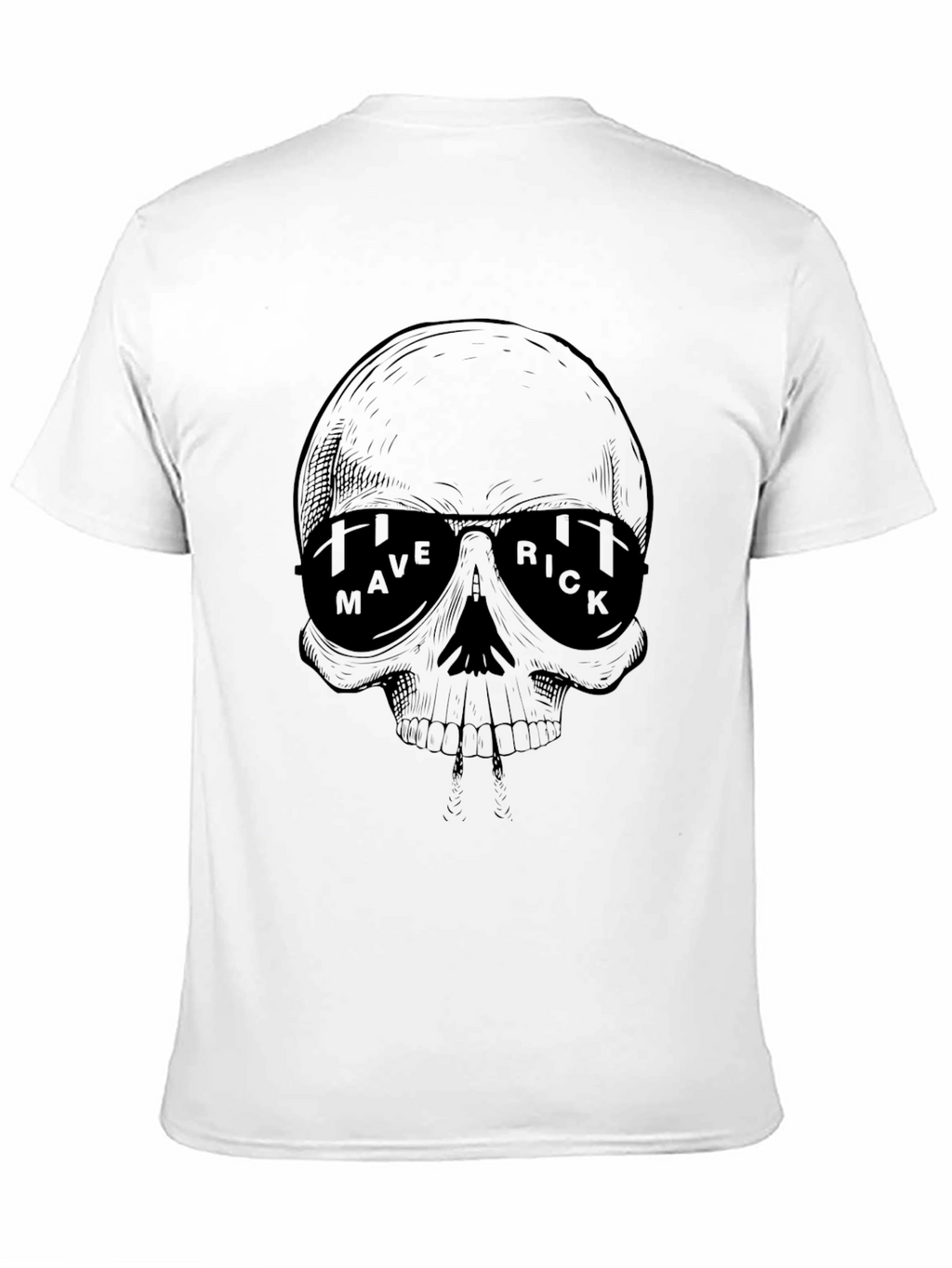 Maverick Skull Graphic Black T-Shirt