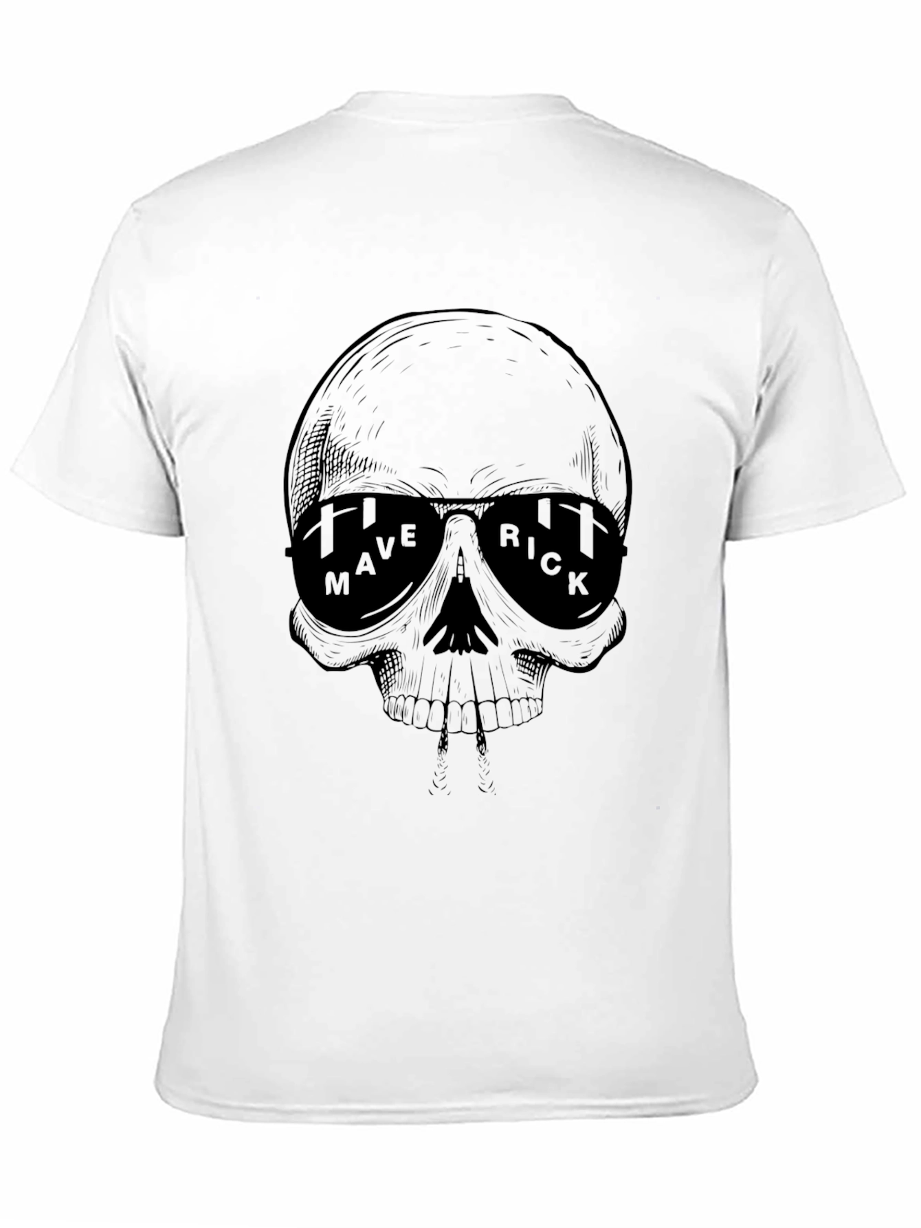 Maverick Skull Graphic Black T-Shirt