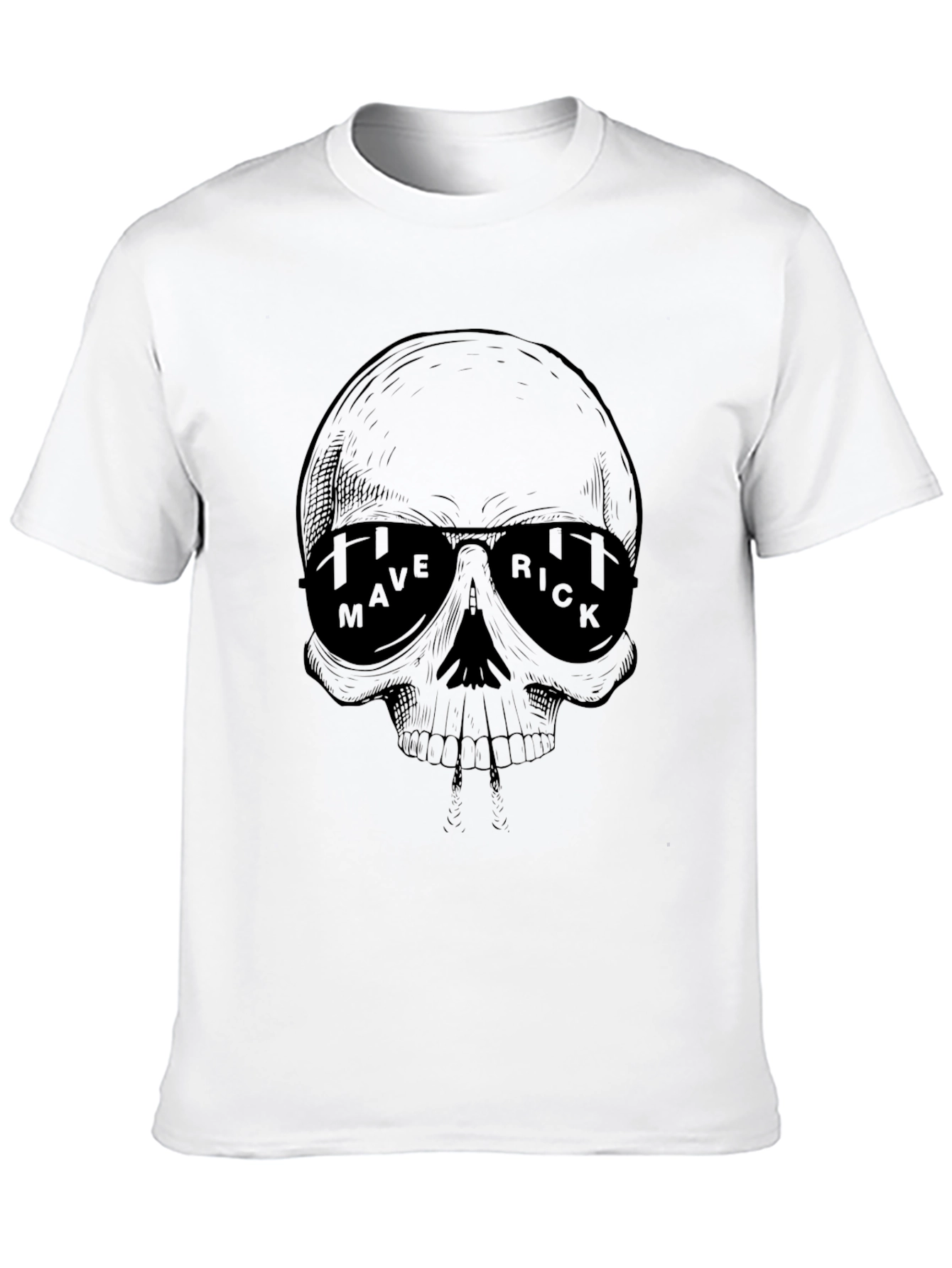 Maverick Skull Graphic Black T-Shirt