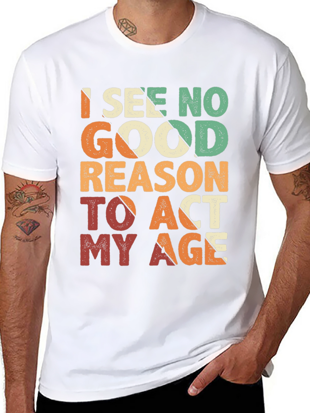 Funny Act My Age Retro Graphic T-Shirt
