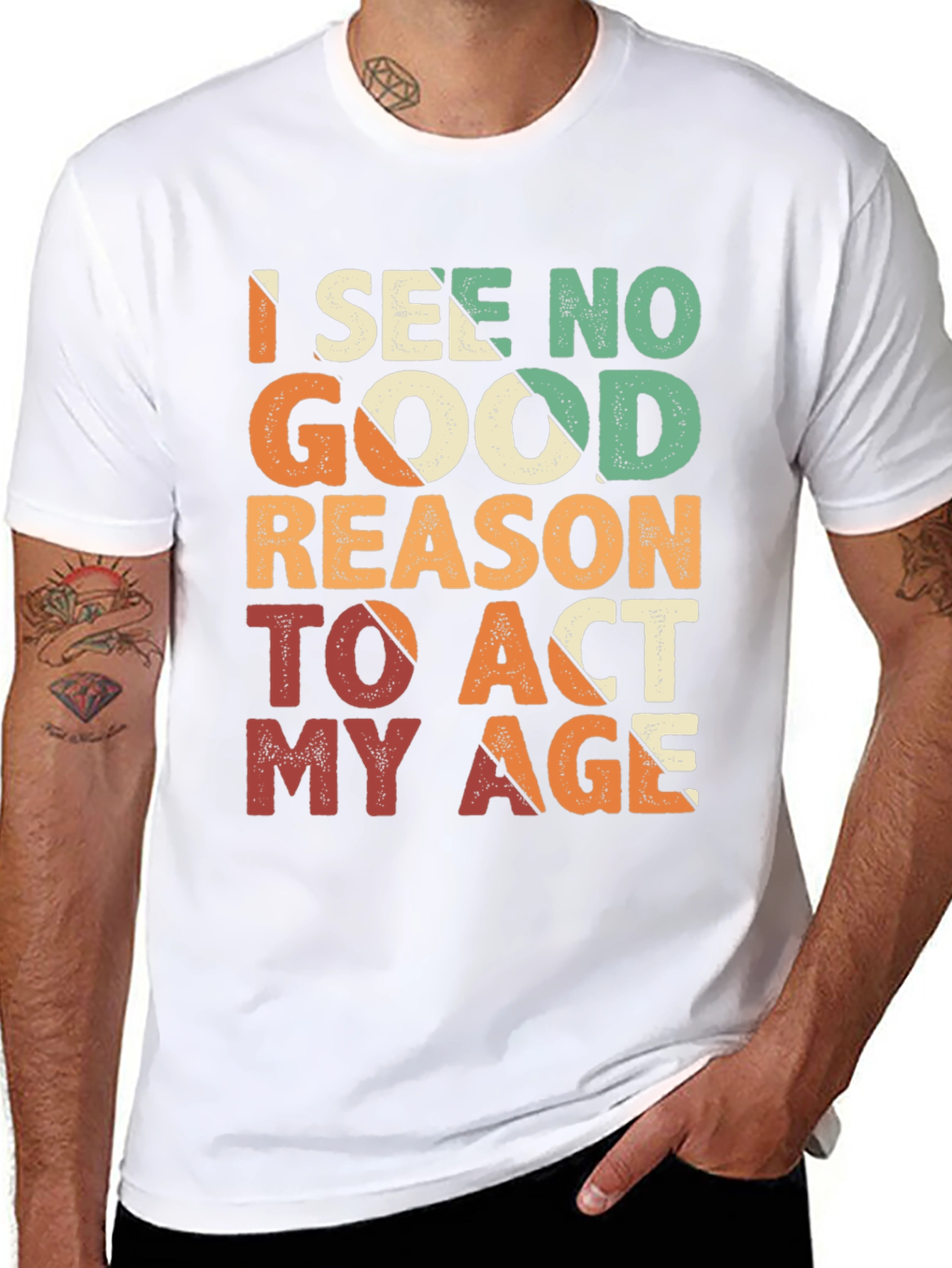 Funny Act My Age Retro Graphic T-Shirt