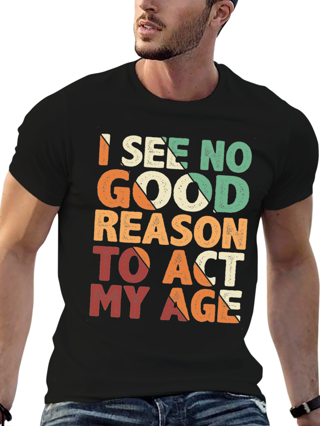 Funny Act My Age Retro Graphic T-Shirt