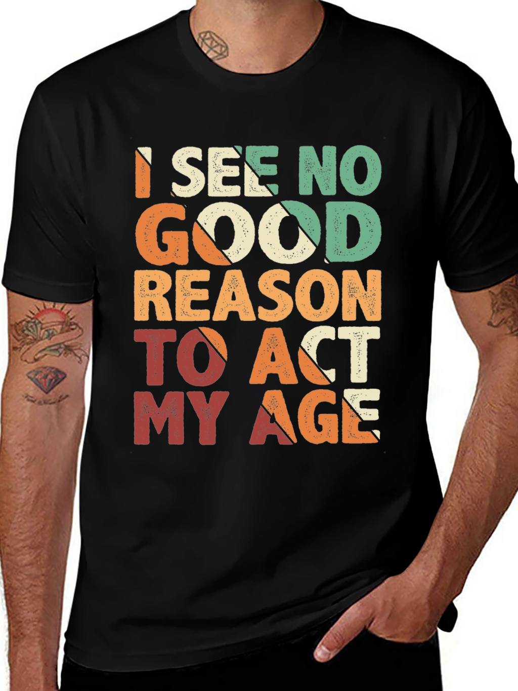 Funny Act My Age Retro Graphic T-Shirt
