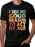 Funny Act My Age Retro Graphic T-Shirt