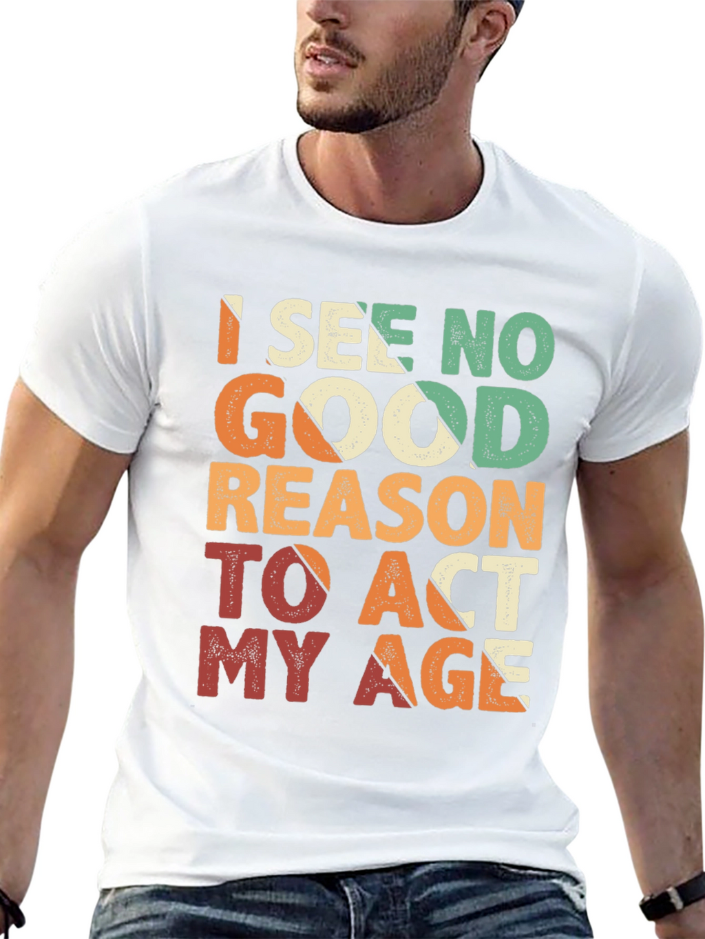 Funny Act My Age Retro Graphic T-Shirt