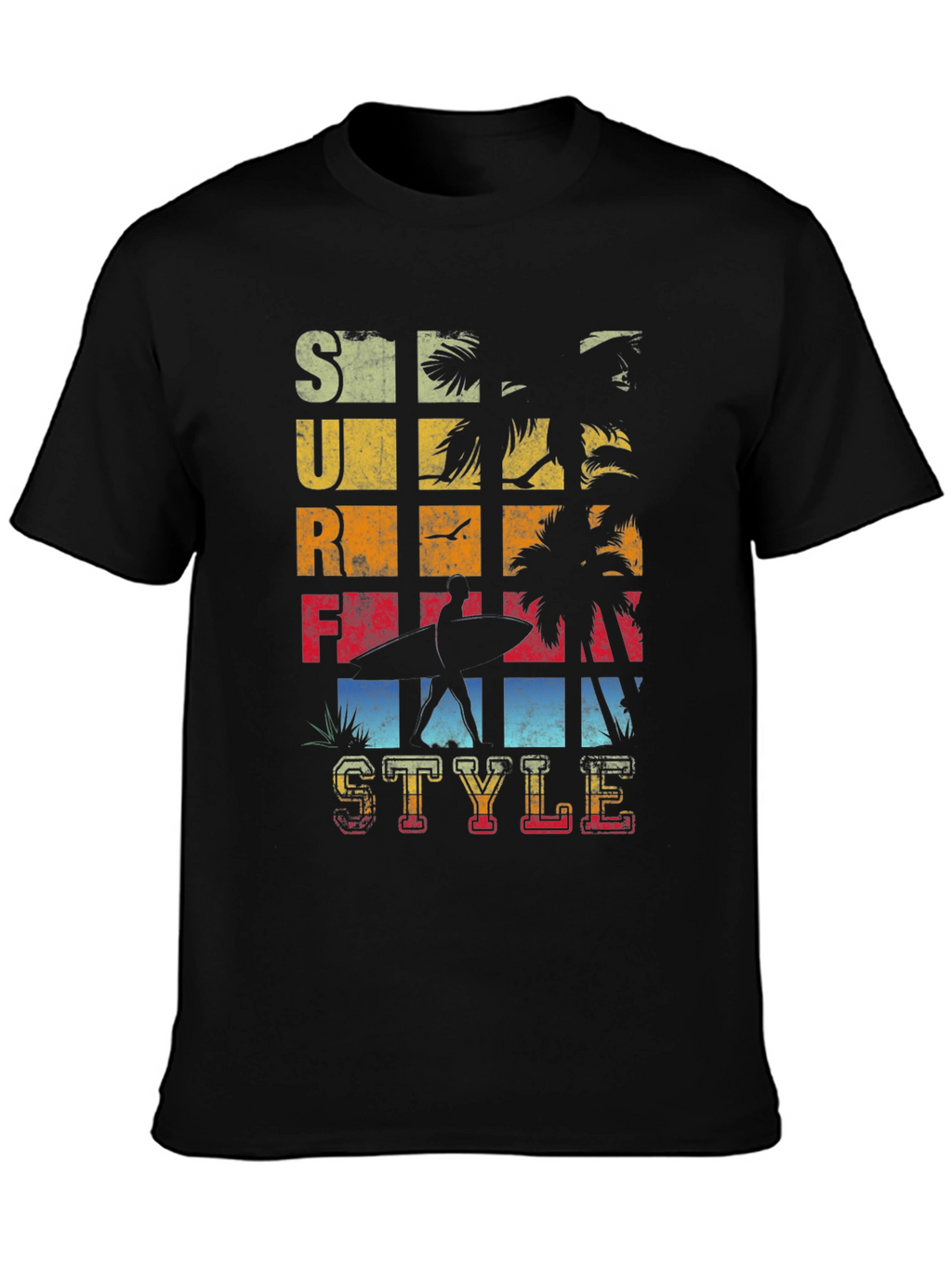 Surf Style Graphic T-Shirt - Retro Design