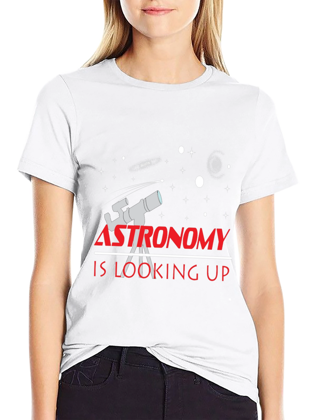 Astronomy is Looking Up Black T-Shirt