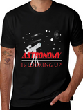 Astronomy is Looking Up Black T-Shirt