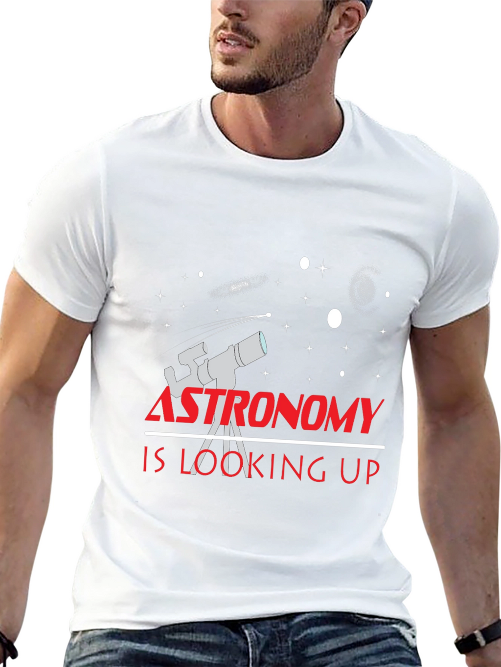 Astronomy is Looking Up Black T-Shirt