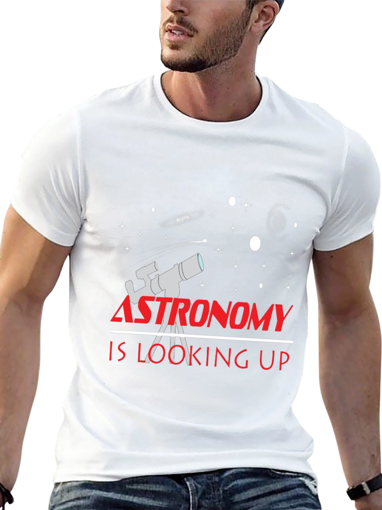Astronomy is Looking Up Black T-Shirt