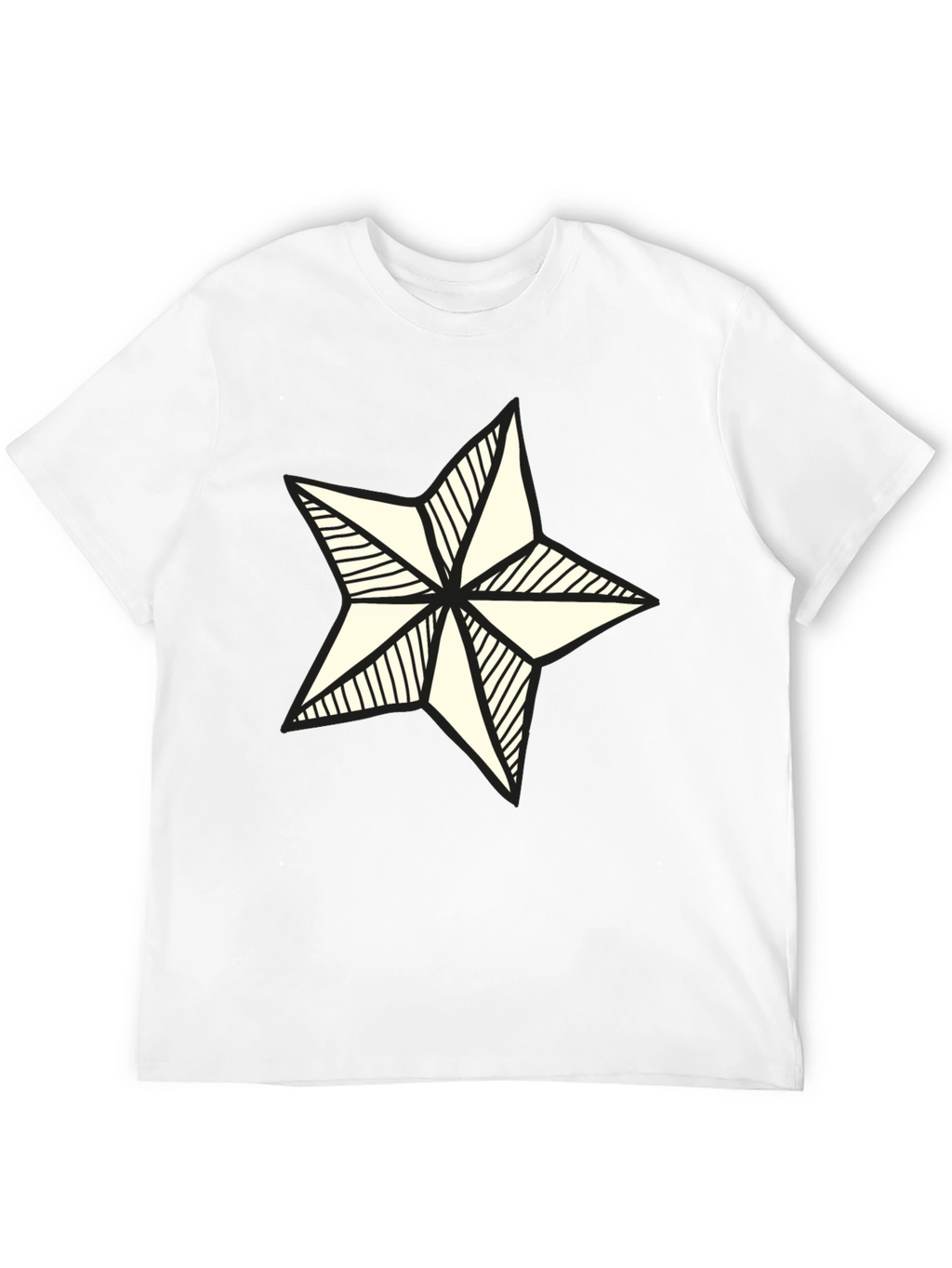 Nautical Star Graphic Tee - Stylish Black Cotton Shirt