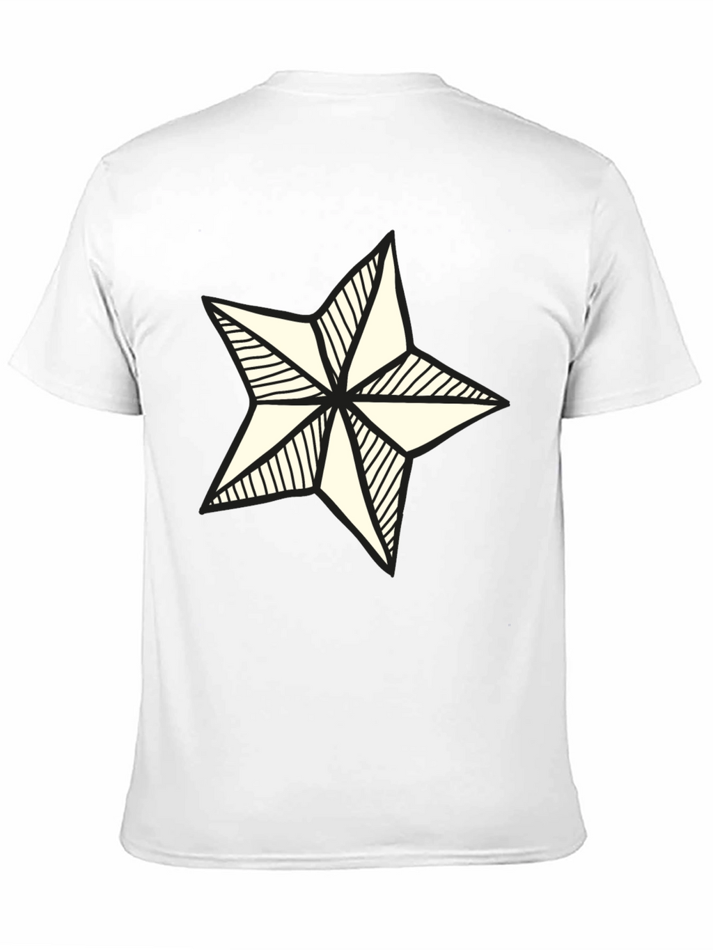 Nautical Star Graphic Tee - Stylish Black Cotton Shirt