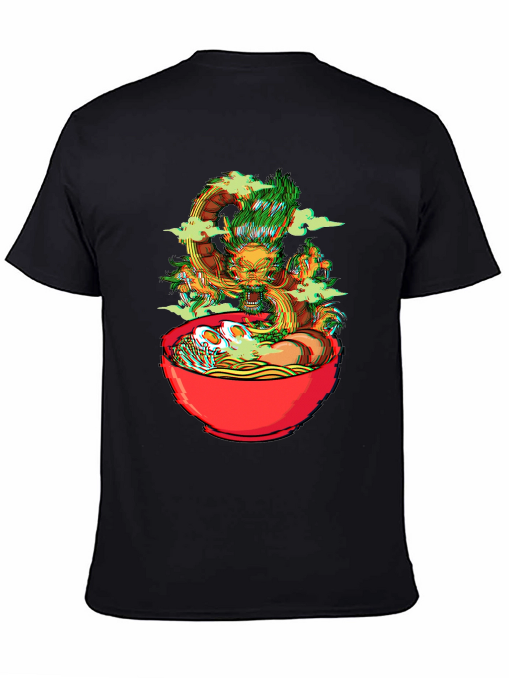 Dragon Ramen Graphic Tee - Black Cotton T-Shirt