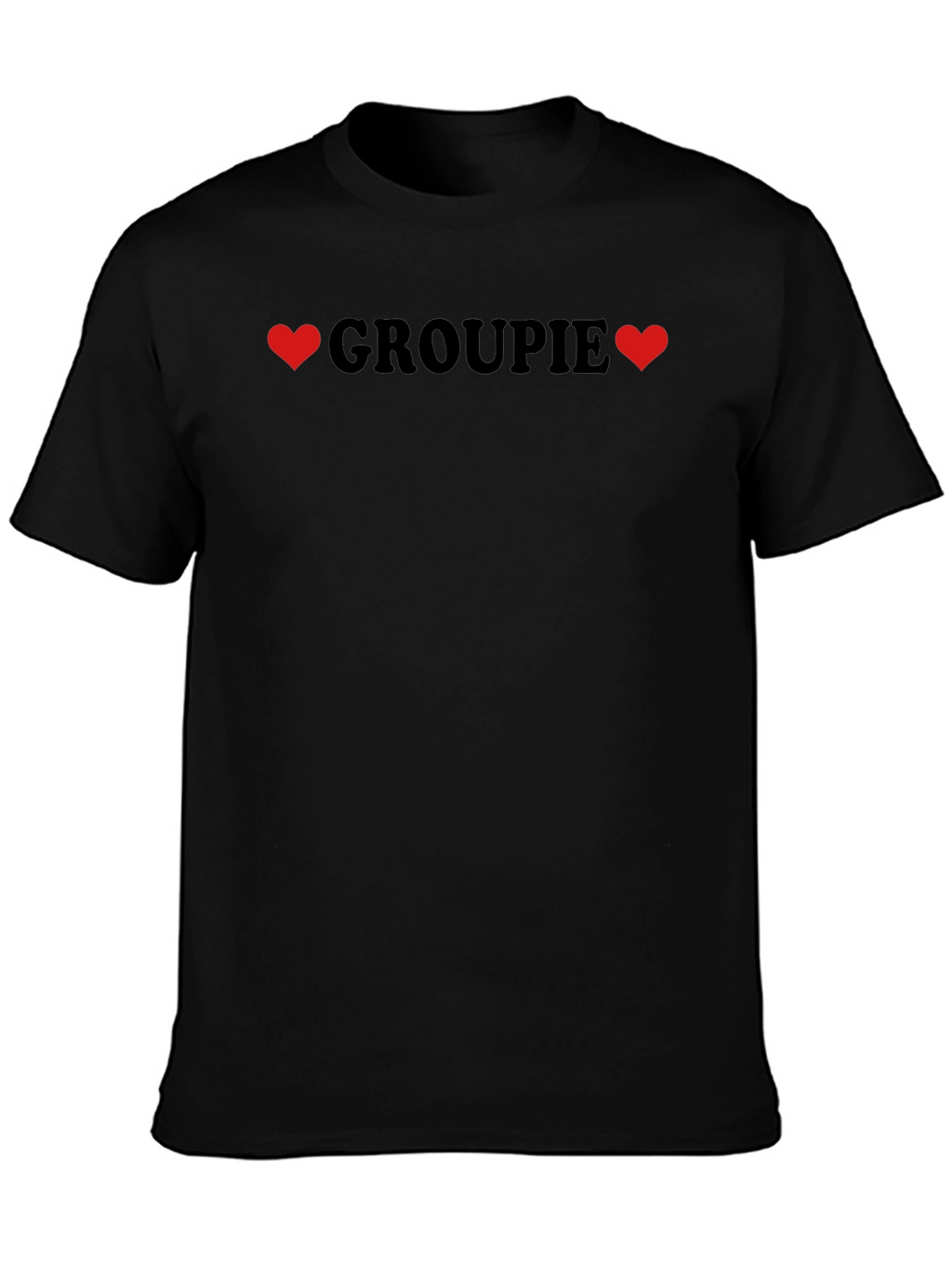 Grouopie Love T-Shirt - Black Crew Neck Tee
