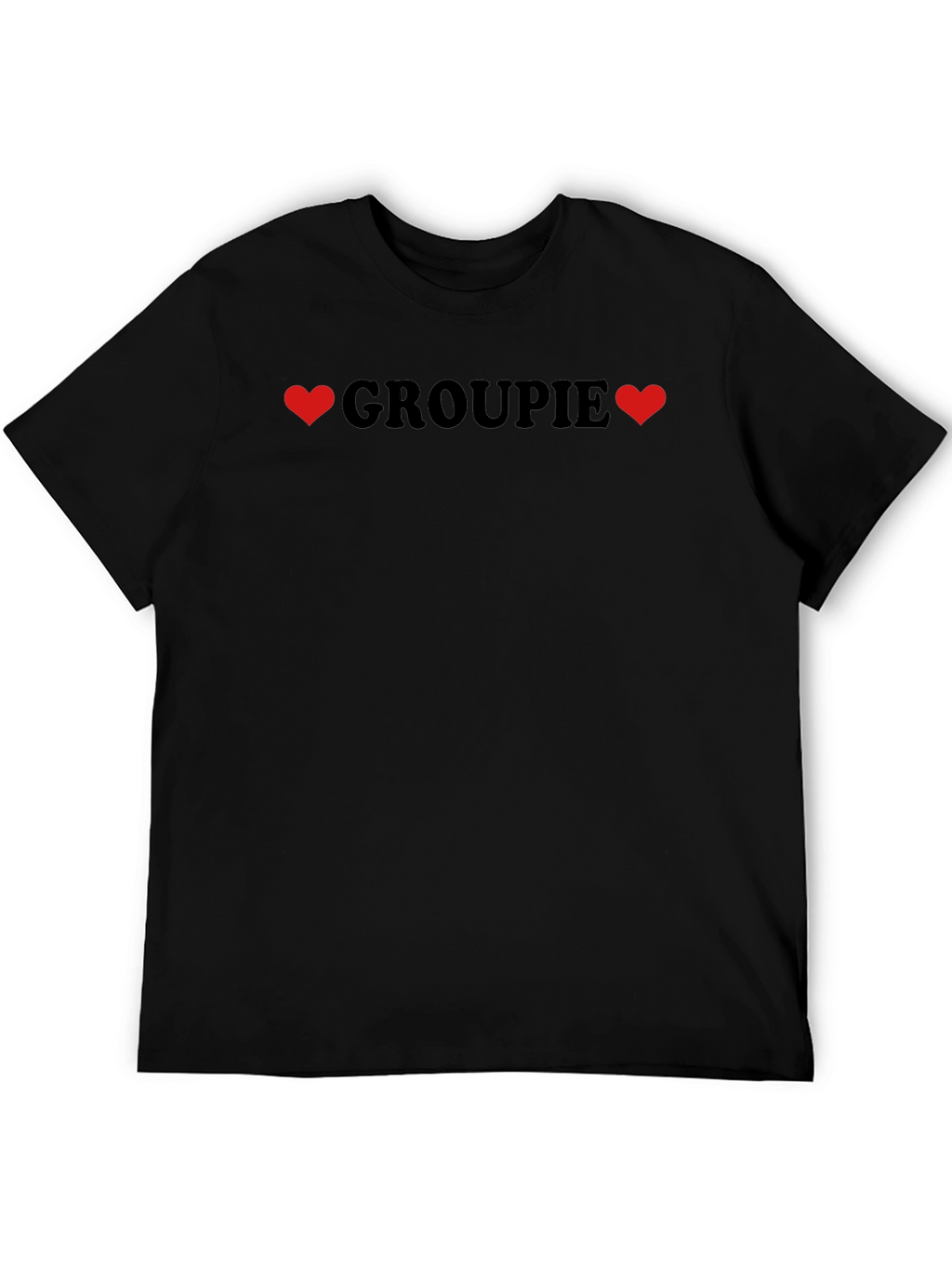 Grouopie Love T-Shirt - Black Crew Neck Tee