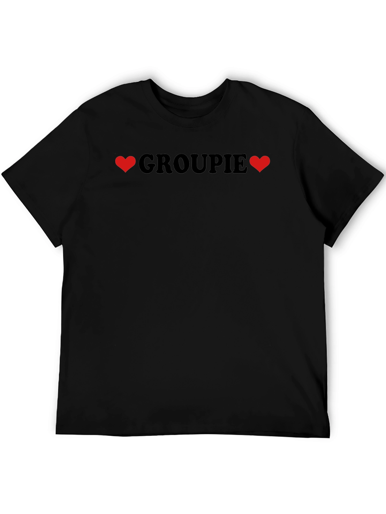 Grouopie Love T-Shirt - Black Crew Neck Tee